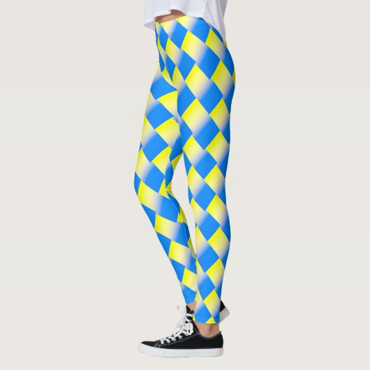 Blau und Gelb Ukraine Inspiriert Frieden gegen den Leggings (Links)