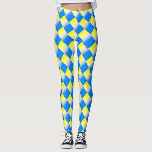 Blau und Gelb Ukraine Inspiriert Frieden gegen den Leggings (Vorderseite)
