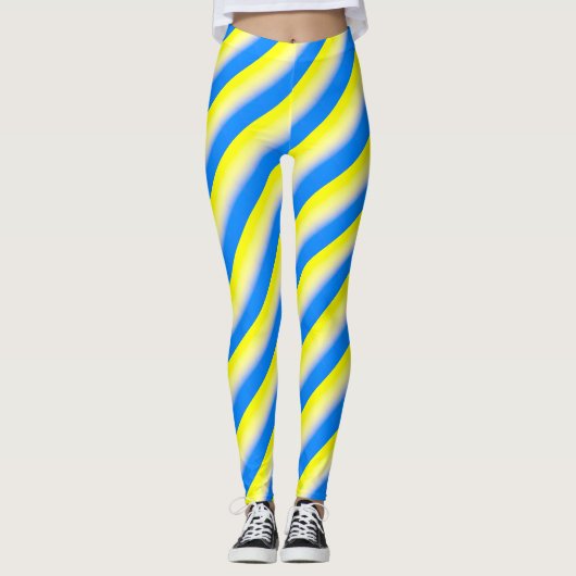 Blau und Gelb Ukraine Inspiriert Frieden gegen den Leggings (Vorderseite)