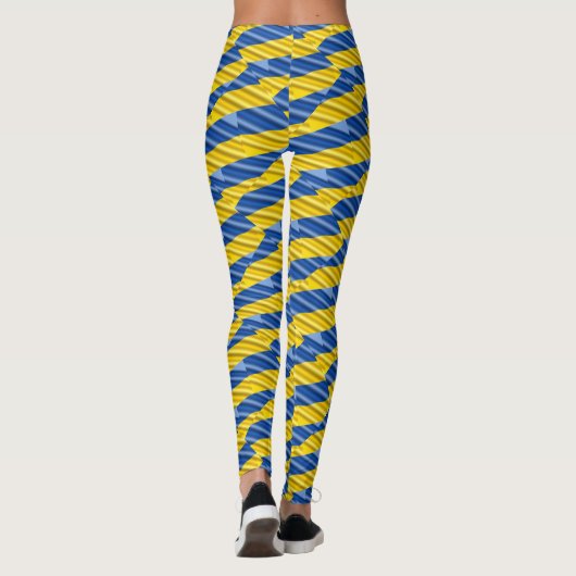 Blau und Gelb Ukraine Inspiriert Frieden gegen den Leggings (Rückseite)