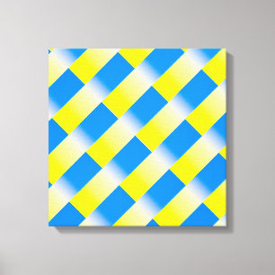 Blau und Gelb Ukraine Inspiriert Frieden gegen den Leinwanddruck