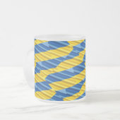Blau und Gelb Ukraine Inspiriert Frieden gegen den Mattglastasse (Vorderseite Links)