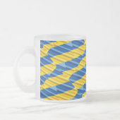 Blau und Gelb Ukraine Inspiriert Frieden gegen den Mattglastasse (Links)