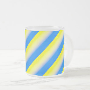 Blau und Gelb Ukraine Inspiriert Frieden gegen den Mattglastasse