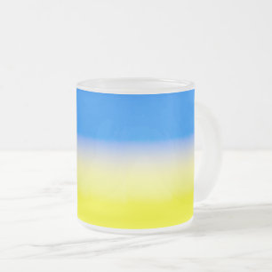 Blau und Gelb Ukraine Inspiriert Frieden gegen den Mattglastasse