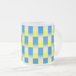 Blau und Gelb Ukraine Inspiriert Frieden gegen den Mattglastasse