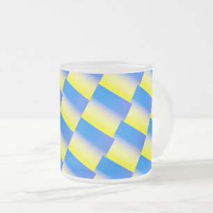 Blau und Gelb Ukraine Inspiriert Frieden gegen den Mattglastasse