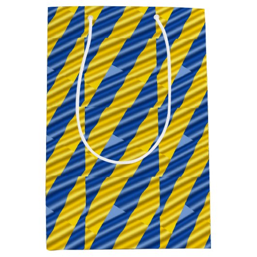 Blau und Gelb Ukraine Inspiriert Frieden gegen den Mittlere Geschenktüte (Vorderseite)