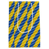 Blau und Gelb Ukraine Inspiriert Frieden gegen den Mittlere Geschenktüte (Rückseite)