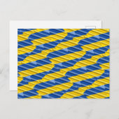 Blau und Gelb Ukraine Inspiriert Frieden gegen den Postkarte (Vorne/Hinten)