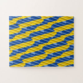 Blau und Gelb Ukraine Inspiriert Frieden gegen den Puzzle