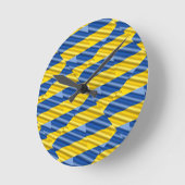 Blau und Gelb Ukraine Inspiriert Frieden gegen den Runde Wanduhr (Winkel)