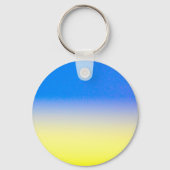 Blau und Gelb Ukraine Inspiriert Frieden gegen den Schlüsselanhänger (Rückseite)