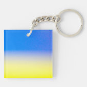Blau und Gelb Ukraine Inspiriert Frieden gegen den Schlüsselanhänger (Rückseite)
