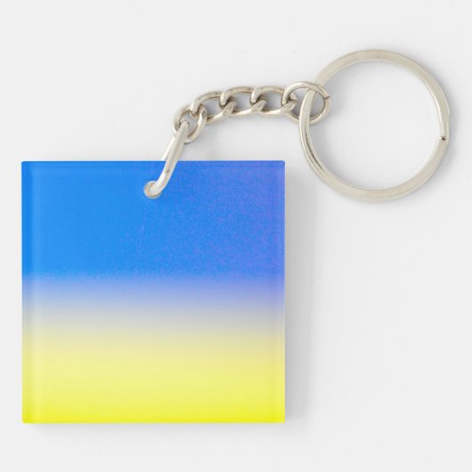 Blau und Gelb Ukraine Inspiriert Frieden gegen den Schlüsselanhänger (Rückseite)