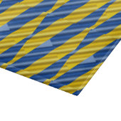 Blau und Gelb Ukraine Inspiriert Frieden gegen den Schneidebrett (Ecke)