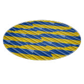 Blau und Gelb Ukraine Inspiriert Frieden gegen den Schneidebrett (Ecke)