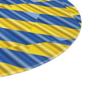 Blau und Gelb Ukraine Inspiriert Frieden gegen den Schneidebrett (Ecke)