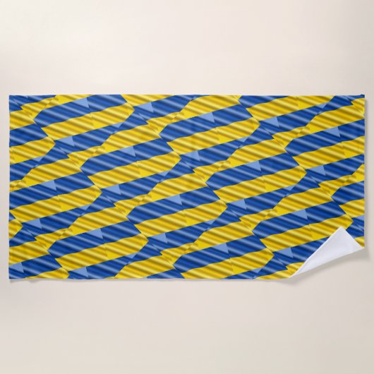 Blau und Gelb Ukraine Inspiriert Frieden gegen den Strandtuch (Vorderseite)
