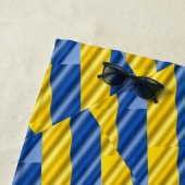 Blau und Gelb Ukraine Inspiriert Frieden gegen den Strandtuch (Beispiel)