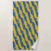 Blau und Gelb Ukraine Inspiriert Frieden gegen den Strandtuch (Vorderseite)