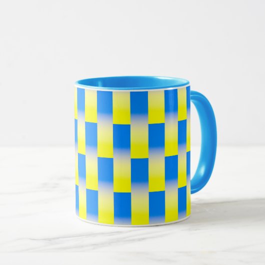 Blau und Gelb Ukraine Inspiriert Frieden gegen den Tasse (VorderseiteRechts)