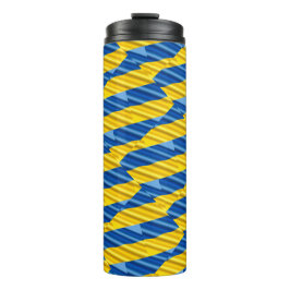 Blau und Gelb Ukraine Inspiriert Frieden gegen den Thermosbecher