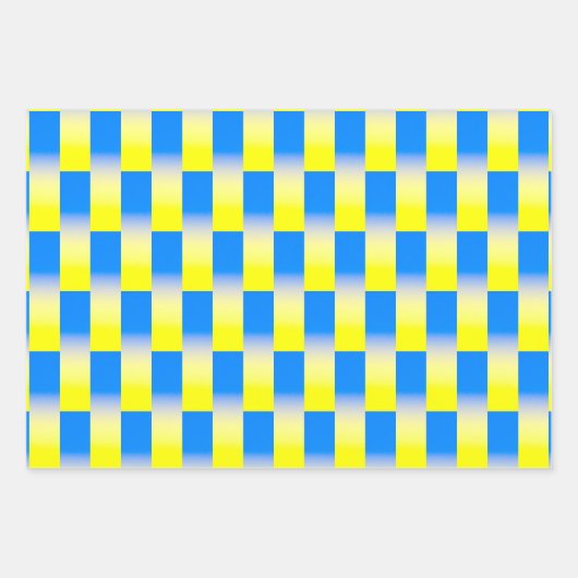 Blau und Gelb Ukraine Inspiriert Frieden im Krieg Geschenkpapier Set (Vorderseite)