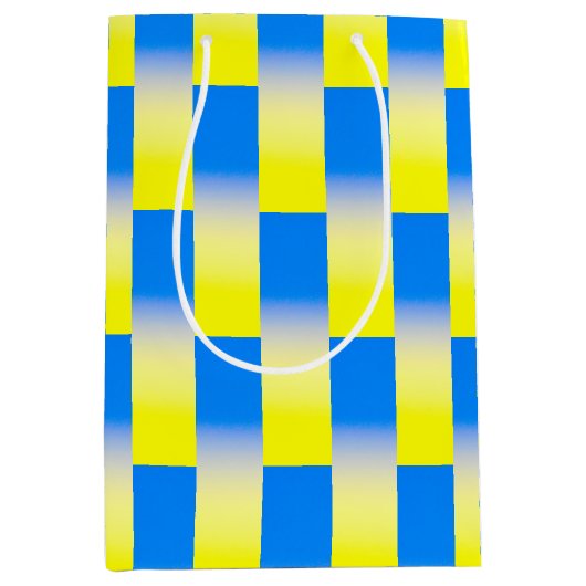 Blau und Gelb Ukraine Inspiriert Frieden im Krieg Mittlere Geschenktüte (Vorderseite)