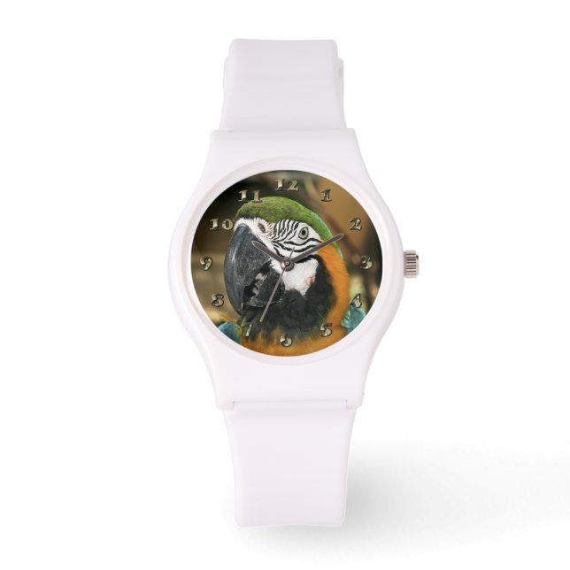 Blau und Gelb von Amazon Armbanduhr (Vorderseite)