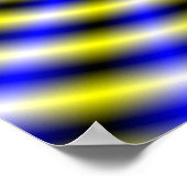 Blau und Gelb wirbeln Poster (Ecke)