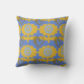 Blau- und Gelbblumen - Kissen - Designer (Rückseite)