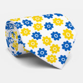 Blau- und Gelbblumen Krawatte (Gerollt)
