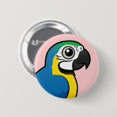 Blau-und-gelber Macaw Button (Vorne & Hinten)