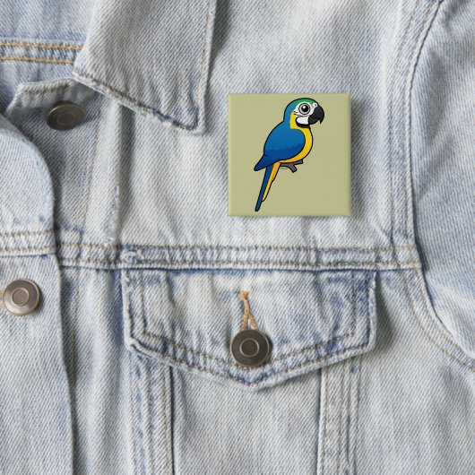 Blau-und-gelber Macaw Button (Beispiel)