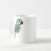 Blau-und-gelber Macaw Kaffeetasse (Vorderseite Links)