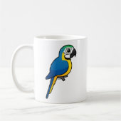 Blau-und-gelber Macaw Kaffeetasse (Links)