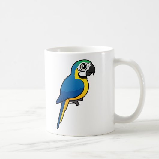 Blau-und-gelber Macaw Kaffeetasse (Rechts)