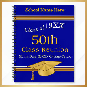 Blau und Gold, 50. Klasse Wiedersehen Deluxe Noteb Notizblock