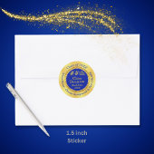 Blau und Gold, 50. Klasse Wiedersehen Stickers