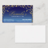 Blau und Gold, Beruflich oder persönlich Visitenkarte (Vorne/Hinten)