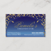 Blau und Gold, Beruflich oder persönlich Visitenkarte (Vorderseite)