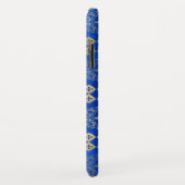 Blau und Gold Boho Floral Mandala Muster Case-Mate iPhone Hülle (Hinten/Rechts)