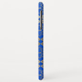 Blau und Gold Boho Floral Mandala Muster Case-Mate iPhone Hülle (Hinten/Links)