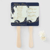 Blau und Gold Fächer (Vorne und Hinten)