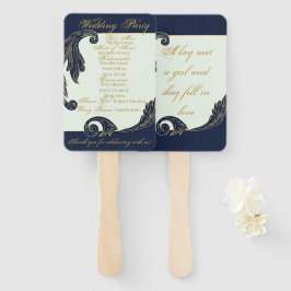 Blau und Gold Fächer