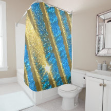 Blau- und Gold-Glitzer-Muster