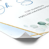 Blau und Gold Helfen Sie uns, Liebe-oh-Schnappschu Poster (Ecke)