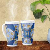 Blau und Gold im japanischen Stil Milchtasse