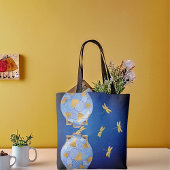 Blau und Gold im japanischen Stil Tasche